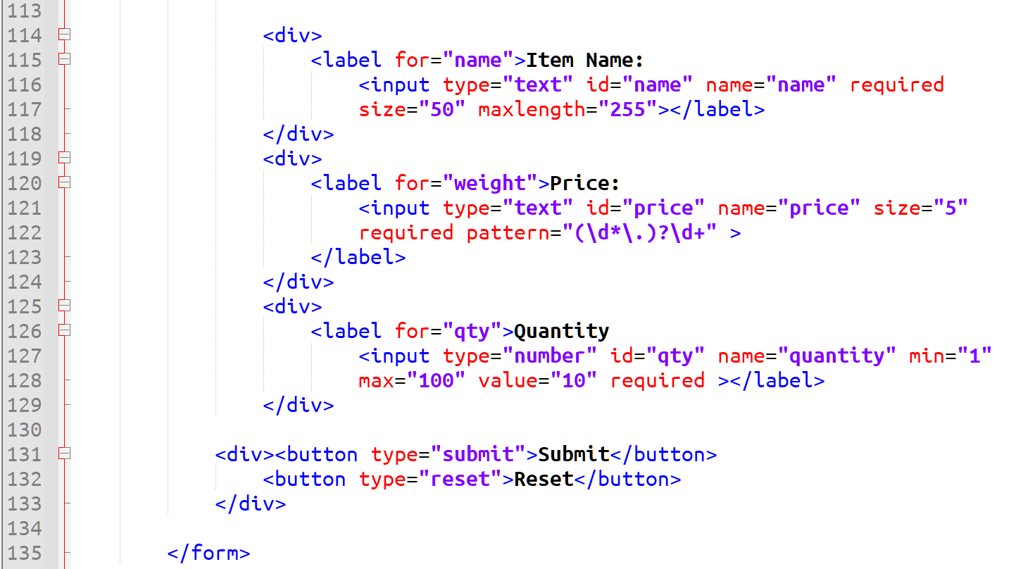code for insert exercise